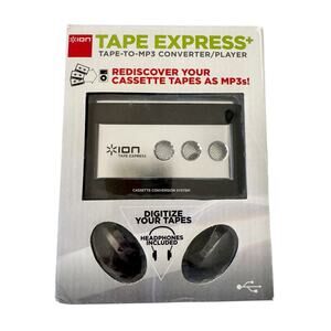 ION Tape Express Plus Tape-to-MP3 Converter/Player USB, Headphone Jack Open Box